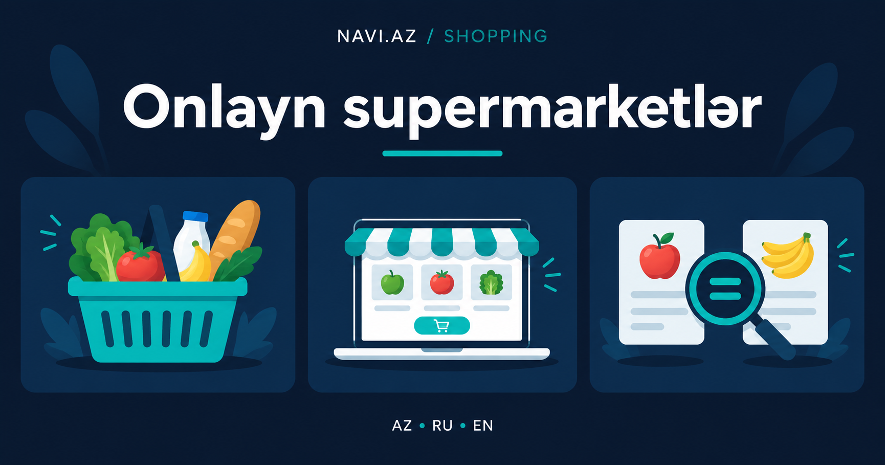 Comparing online supermarkets in Baku