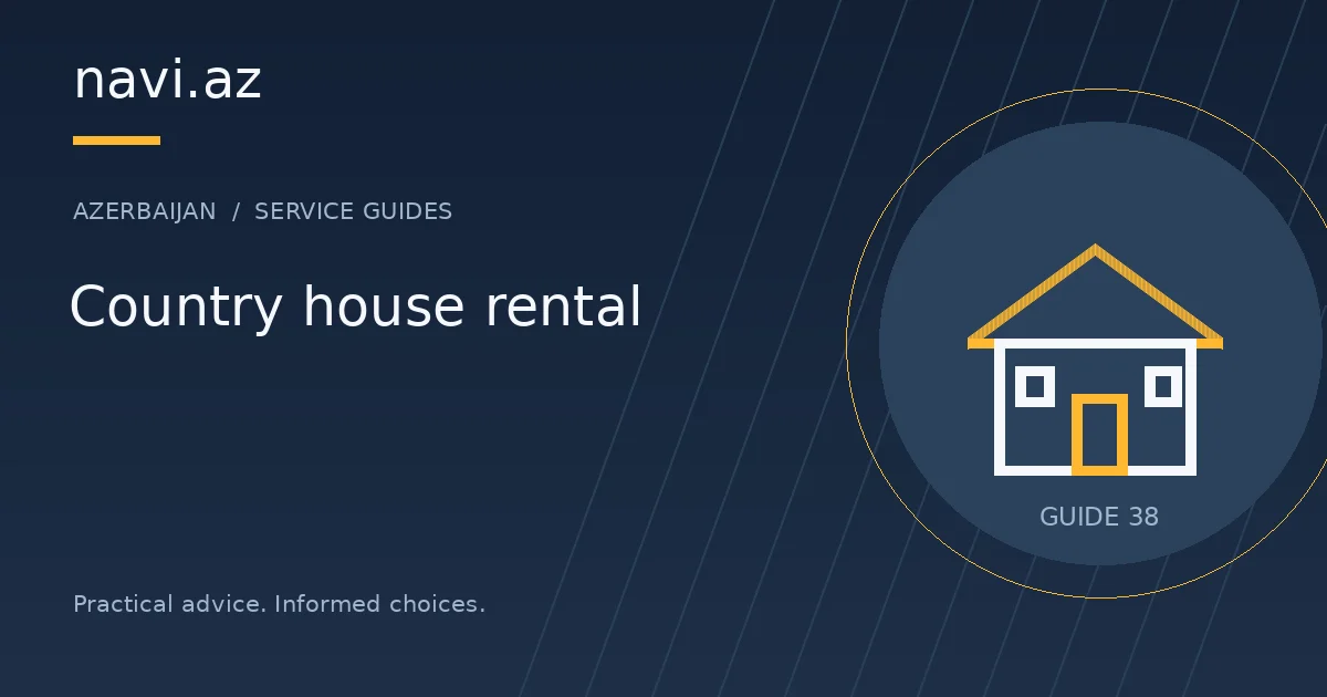 What to check before renting a country house